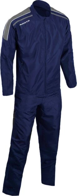 Masita | Trainingspakken Heren - Comfortabel Duurzaam 100% Polyester - Trainingsjack & Broek Combinatie - Presentatiepak Striker - NAVY/ANTHRACITE - L