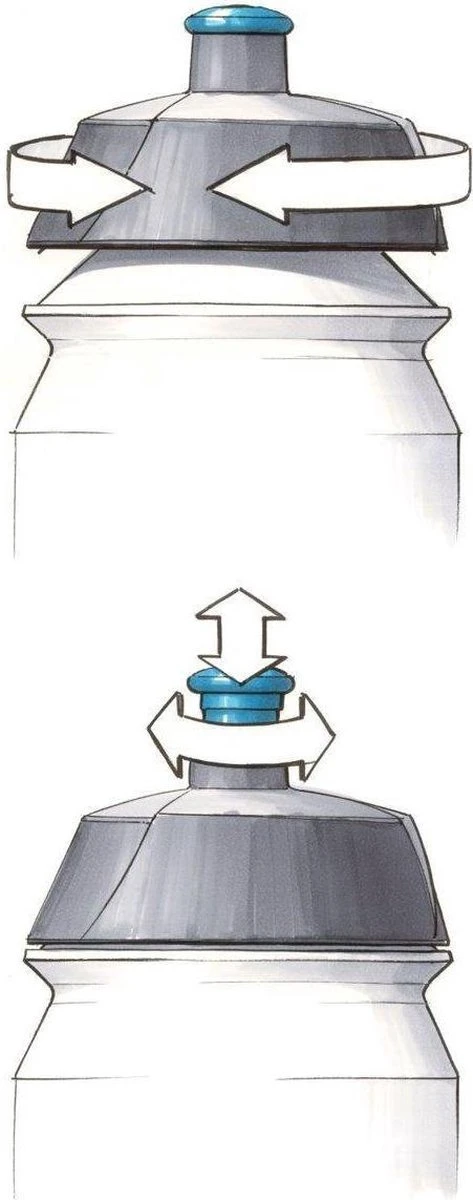 Merkloos 2x Tacx Shiva Bidon - 750ml - Zwart 4 Merkloos 2x Tacx Shiva Bidon - 750ml - Zwart - Afbeelding 2
