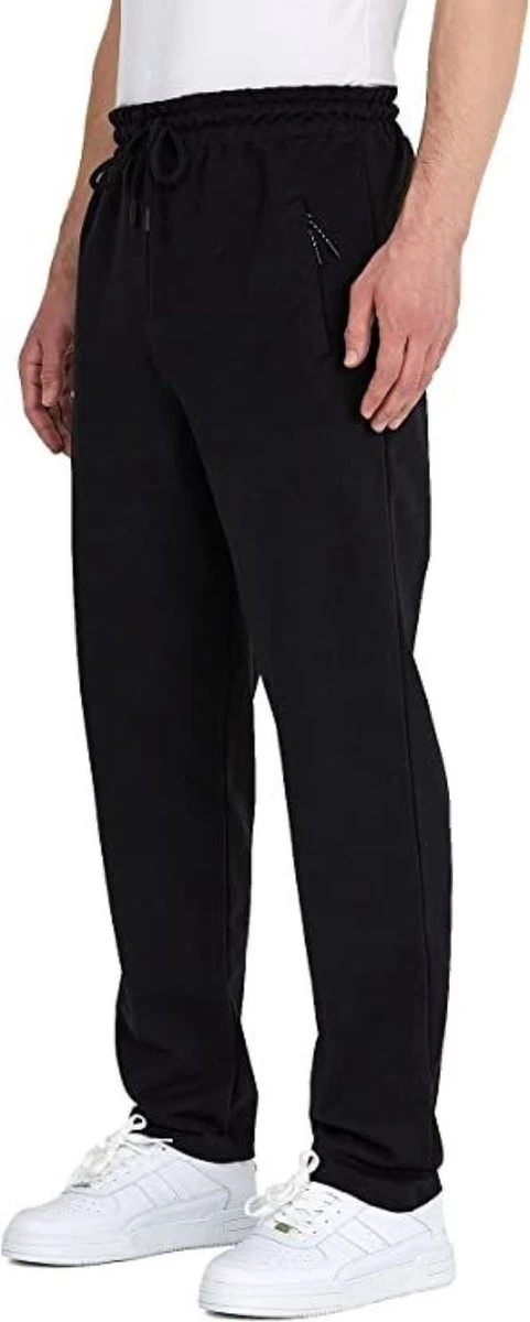 Comeor Joggingbroek Heren Met Rits - Zwart - XL - Trainingsbroek Heren Met Rits - Lange Sportbroek 4 Comeor Joggingbroek Heren Met Rits - Zwart - XL - Trainingsbroek Heren Met Rits - Lange Sportbroek - Afbeelding 2