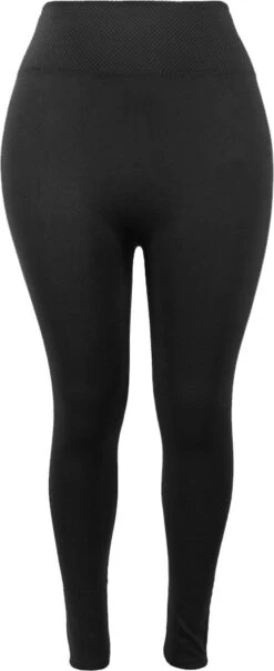 Merkloos Dames Thermo Legging - High Waist - Zwart - Maat M/L