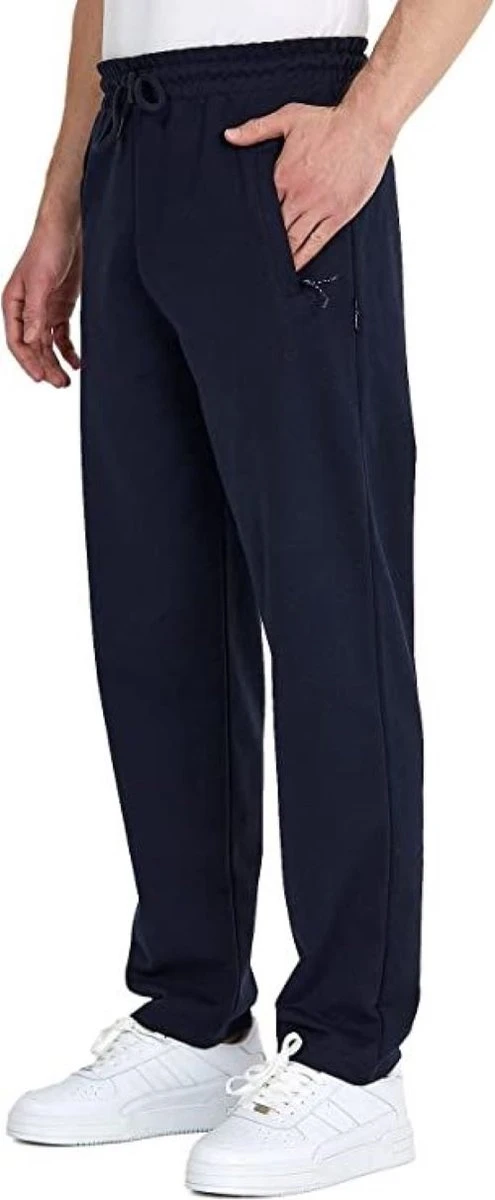 Comeor Joggingbroek Heren Met Rits - Blauw - L - Trainingsbroek Heren Met Rits - Lange Sportbroek 4 Comeor Joggingbroek Heren Met Rits - Blauw - L - Trainingsbroek Heren Met Rits - Lange Sportbroek - Afbeelding 2