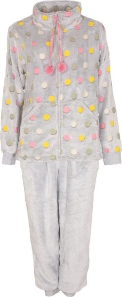 Irresistible Fleece Dames Huispak Grijs Melange IRHSD2001A - Maten: XL