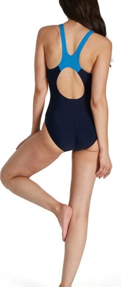Speedo Colourblock Splice Muscleback Dames - Marine / Blauw - Maat 42 -Merkloos Winkel 506x1200