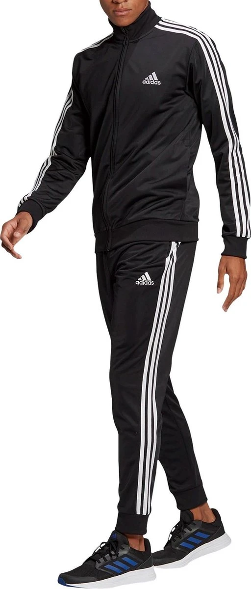 Adidas Primegreen Essentials 3-stripes Trainingspak Trainingspak - Maat L - Mannen - Zwart/wit 3 Adidas Primegreen Essentials 3-stripes Trainingspak Trainingspak - Maat L - Mannen - Zwart/wit