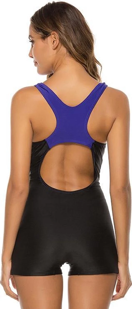 Legsuit Badpak Dames - Badpak Met Broekpijpjes - Kleur Zwart Met Diverse Kleuren Mosaic Patroon - Maat M 9 Legsuit Badpak Dames - Badpak Met Broekpijpjes - Kleur Zwart Met Diverse Kleuren Mosaic Patroon - Maat M - Afbeelding 7