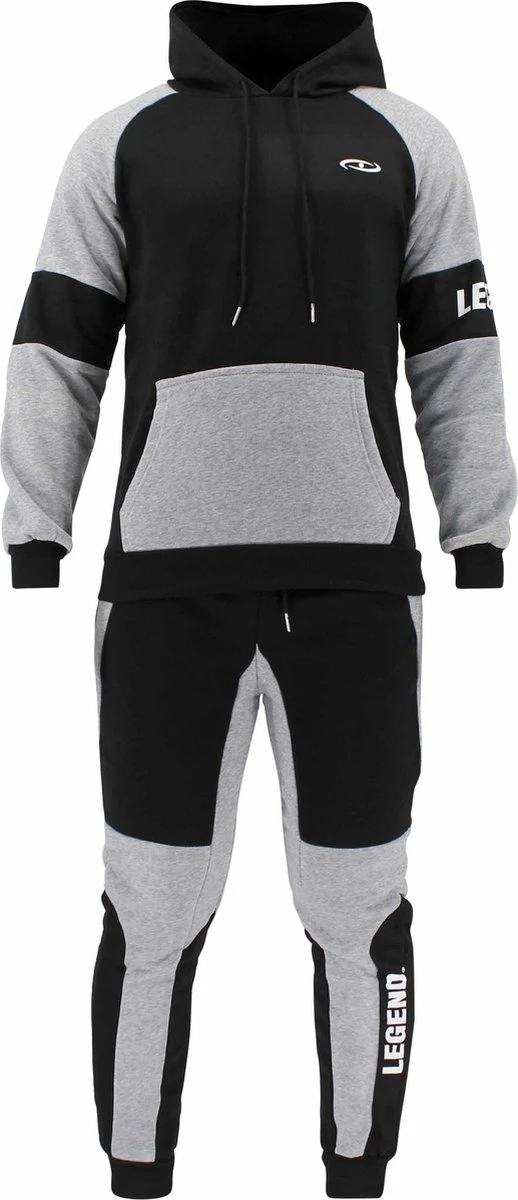 Joggingpak Heren/Dames Zwart/Grijs Legend XL 3 Joggingpak Heren/Dames Zwart/Grijs Legend XL