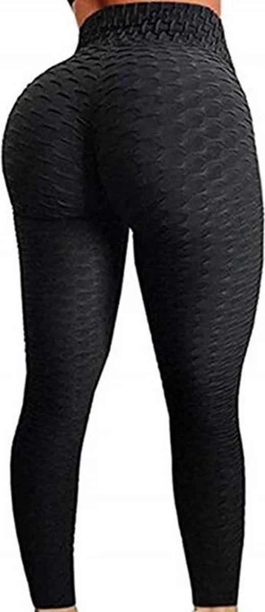 Sportlegging-Yoga -Scrunch Butt-High Waist- Absorberend- Anti Cellulite Legging-Gym Sports -Legging Fitness Wear-Zwart- Maat XL 8 Sportlegging-Yoga -Scrunch Butt-High Waist- Absorberend- Anti Cellulite Legging-Gym Sports -Legging Fitness Wear-Zwart- Maat XL - Afbeelding 6
