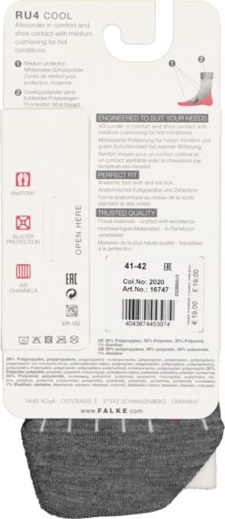 FALKE RU4 Endurance Cool Hardlopen Anti Blaren, Anti Zweet Functioneel Garen Dames Sportsokken Wit - Maat 39-40 -Merkloos Winkel 522x1200 9