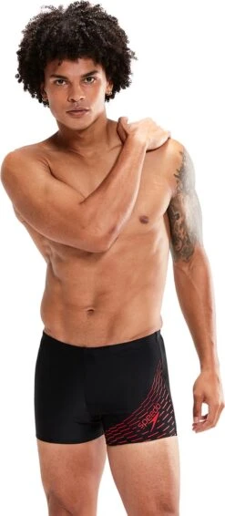 Speedo Medley Logo Aquashort Heren - Zwart / Rood - Maat 6 -Merkloos Winkel 524x1200 2