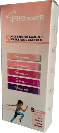 Resistance Band Weerstandsbanden Fitness Elastiek - Set Van 5 - Bootybands - Billen En Buikspieren Trainen - Roze En Paars -Merkloos Winkel 532x1200 5
