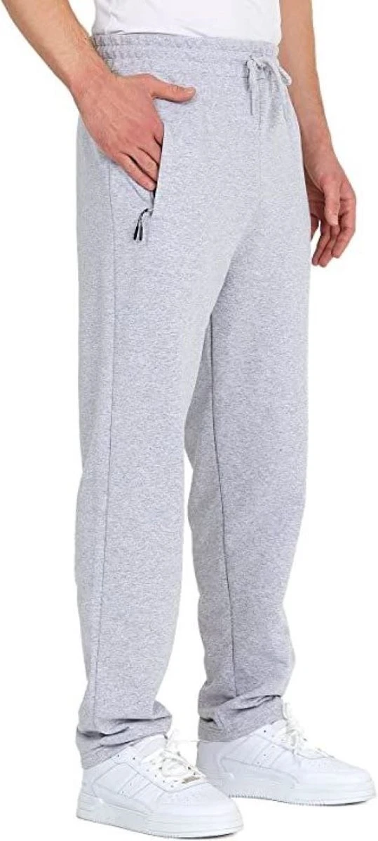 Comeor Joggingbroek Heren Met Rits - Grijs - L - Trainingsbroek Heren Met Rits - Lange Sportbroek 3 Comeor Joggingbroek Heren Met Rits - Grijs - L - Trainingsbroek Heren Met Rits - Lange Sportbroek
