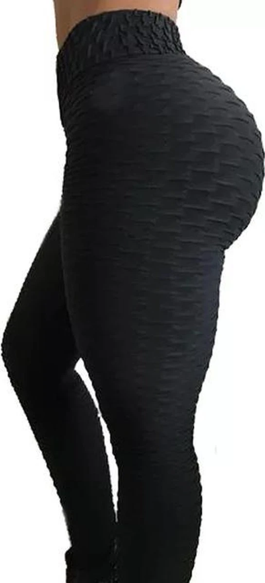 Sportlegging-Yoga -Scrunch Butt-High Waist- Absorberend- Anti Cellulite Legging-Gym Sports -Legging Fitness Wear-Zwart- Maat XL 10 Sportlegging-Yoga -Scrunch Butt-High Waist- Absorberend- Anti Cellulite Legging-Gym Sports -Legging Fitness Wear-Zwart- Maat XL - Afbeelding 8