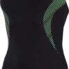 Speedo Placement Muscleback Badpak Dames - Zwart / Groen - Maat 34