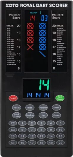 KOTO Royal Dart Scorer - Digitaal Dart Scorebord - Dartbord Punten Teller