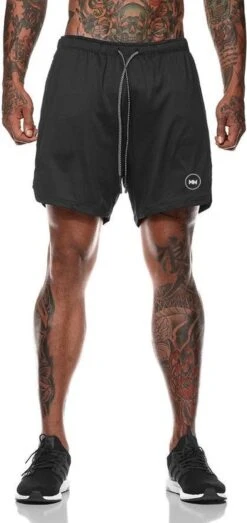 MW® Sportbroek Heren - Fitnessbroek - Sportkleding - 2 In 1 Shorts - Hardloopbroek (Zwart - L) -Merkloos Winkel 567x1200 8