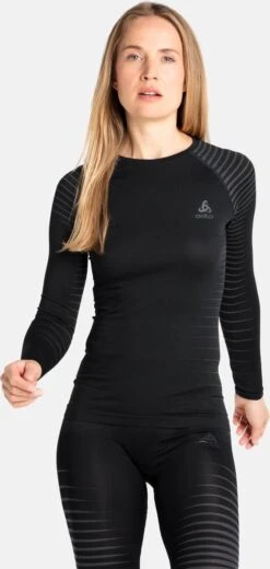 Odlo Bl Top Crew Neck L/S Performance Light Dames Thermoshirt - Black - Maat S -Merkloos Winkel 570x1200 10