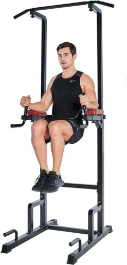 Pull Up Station - Train Diverse Spiergroepen Thuis Met Een Krachtstation - Power Tower - Pull Up Rack - Pull Up Bar - Zwart -Merkloos Winkel 574x1200 12