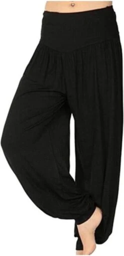 Dames Comfortabele Harem Pants - Zwart - XL - Buikdansen Wijde Luchtige Broek