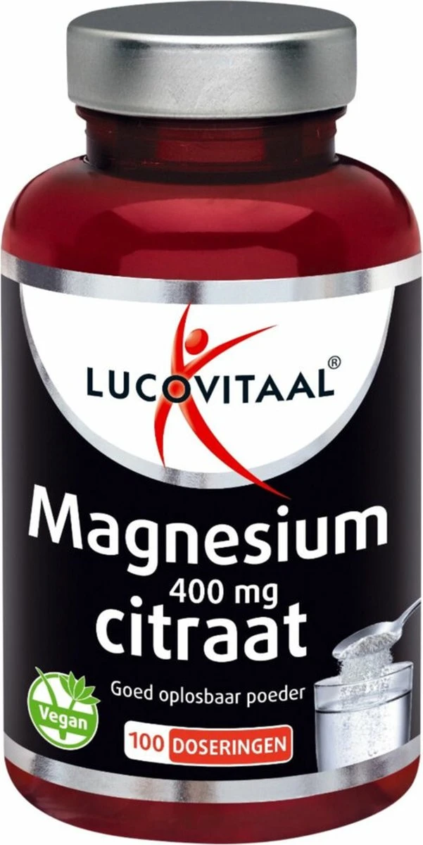 Lucovitaal - Magnesium - 400mg Citraat Poeder - 250 Gr - 100 Doseringen 3 Lucovitaal - Magnesium - 400mg Citraat Poeder - 250 Gr - 100 Doseringen