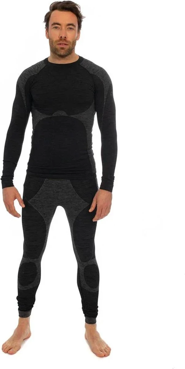 Heatkeeper Thermoset Heren Premium Techno - Thermoshirt Met Lange Mouwen En Legging - Zwart Melange - TOGwaarde 2.8 - Thermisch Isolerend Shirt En Legging - Maat XXL 12 Heatkeeper Thermoset Heren Premium Techno - Thermoshirt Met Lange Mouwen En Legging - Zwart Melange - TOGwaarde 2.8 - Thermisch Isolerend Shirt En Legging - Maat XXL - Afbeelding 10