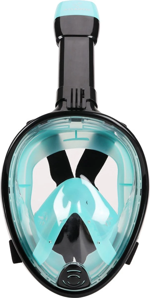 Atlantis Full Face Mask - Snorkelmasker - Volwassenen - Zwart/Turquoise - L/XL 4 Atlantis Full Face Mask - Snorkelmasker - Volwassenen - Zwart/Turquoise - L/XL - Afbeelding 2