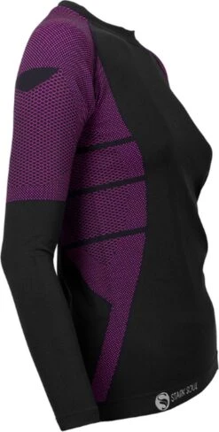 Dames Sportset - Thermo - Sportshirt Met Lange Mouwen - Sportlegging Lang - Quick Dry - Zwart/Roze - Maat S/M -Merkloos Winkel 607x1200 1