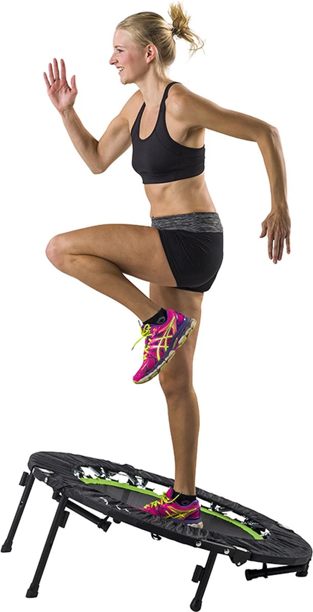 Tunturi Fitness Trampoline - Mini Trampoline - Opvouwbaar - 104cm Springoppervlak - Inclusief Beschermrand & Handgrip - Incl. Gratis Fitnessapp 7 Tunturi Fitness Trampoline - Mini Trampoline - Opvouwbaar - 104cm Springoppervlak - Inclusief Beschermrand & Handgrip - Incl. Gratis Fitnessapp - Afbeelding 5