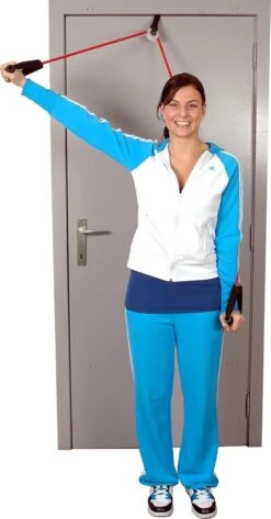 Fitness Tube - Medium | Rood | Schoudertrainer | Schouder Katrol -Merkloos Winkel 626x1200 10