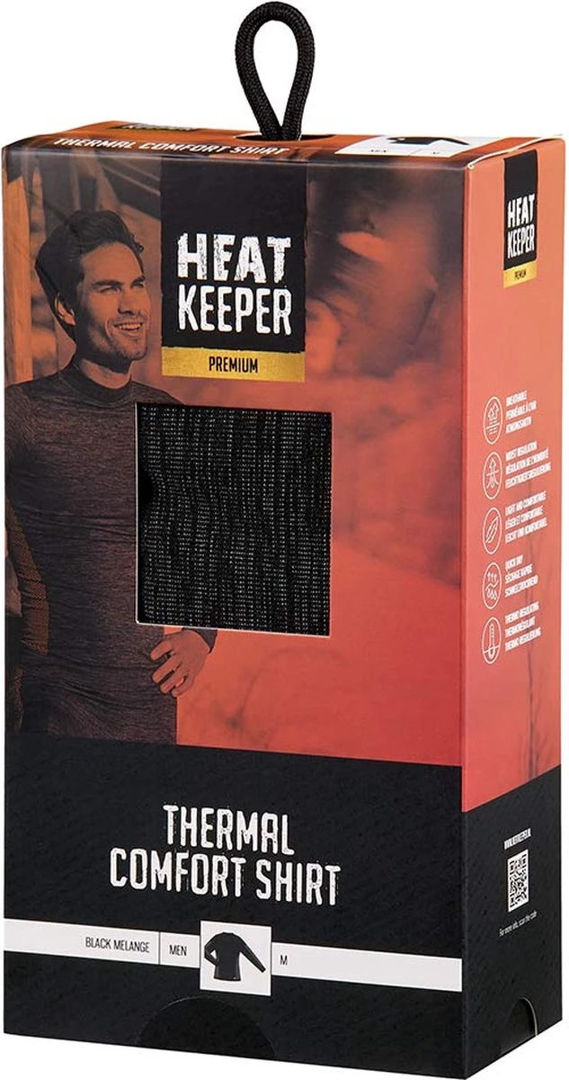 Heatkeeper Thermoset Heren Premium Techno - Thermoshirt Met Lange Mouwen En Legging - Zwart Melange - TOGwaarde 2.8 - Thermisch Isolerend Shirt En Legging - Maat XL 7 Heatkeeper Thermoset Heren Premium Techno - Thermoshirt Met Lange Mouwen En Legging - Zwart Melange - TOGwaarde 2.8 - Thermisch Isolerend Shirt En Legging - Maat XL - Afbeelding 5