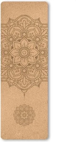 Merkloos TDR - Yoga Mat Met Tas- Natuurlijk Kurk En TPE - Vrij Van Schadelijke Stoffen, Hypoallergeen En 100% (biologisch) Afbreekbaar - Zeer Geschikt Voor Yin Yoga En Kundalini Yoga Met Draagtas En Draagband- 183x66x0,5 Cm - Mandala Bloem -Merkloos Winkel 642x1200 6