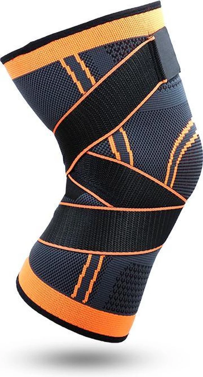 Inuk - Kniebrace - Knie Bandage Sterk Elastisch Comfort En Strak - Maat L (check Tabel!) - Oranje - Knieband - Ook Verkrijgbaar In Zwart 4 Inuk - Kniebrace - Knie Bandage Sterk Elastisch Comfort En Strak - Maat L (check Tabel!) - Oranje - Knieband - Ook Verkrijgbaar In Zwart - Afbeelding 2