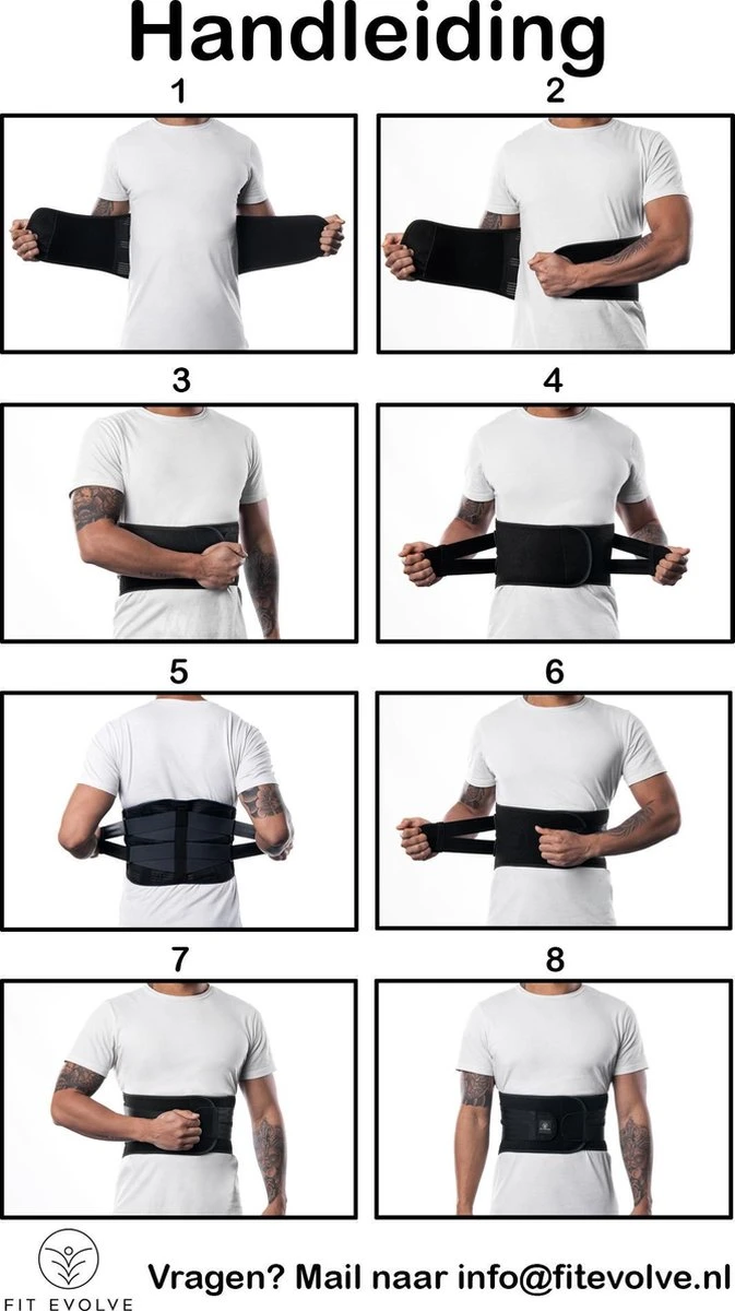 Fit Evolve® Rugbrace Voor Onderrug - Back Support - Postuur Corrector - Rugband Small/Medium 9 Fit Evolve® Rugbrace Voor Onderrug - Back Support - Postuur Corrector - Rugband Small/Medium - Afbeelding 7