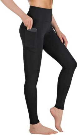 Merkloos Yoga Broek - Uniek Ontwerp Met Zak Mt. S - Extreem Goede Elasticiteit En Ademmogelijkheid - Buik Control - Hoge Taille - Legging Dames - Yoga - Workout - Fitness - Gym - Hardlooplegging - Sportbroek
