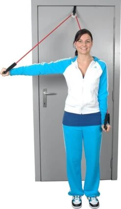 Fitness Tube - Medium | Rood | Schoudertrainer | Schouder Katrol -Merkloos Winkel 697x1200 10