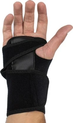 Faas Polsbrace Rechts - Universele Polssteun Carpaal Tunnel Syndroom - Polsbeschermers - Zwart