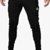 Trainingsbroek Heren - 100% Organisch Katoen - Zwart - Skinny Fit - Extra Lange Joggingsbroek Heren - Handgemaakt In Portugal - Zakken Met Rits - Sportbroek Zwart - APM - L -Merkloos Winkel 711x1200