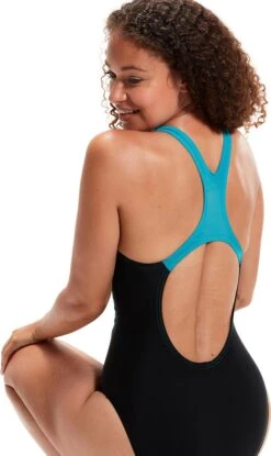 Speedo Medley Logo 1 Piece Dames - Zwart / Groen - Maat 42 -Merkloos Winkel 715x1200