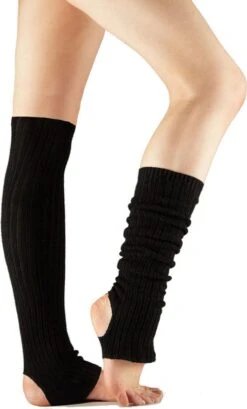 Beenwarmers Zwart | Ballet & Dans & Sport| Dames En Kinderen | 60 CM | Met Hielgat