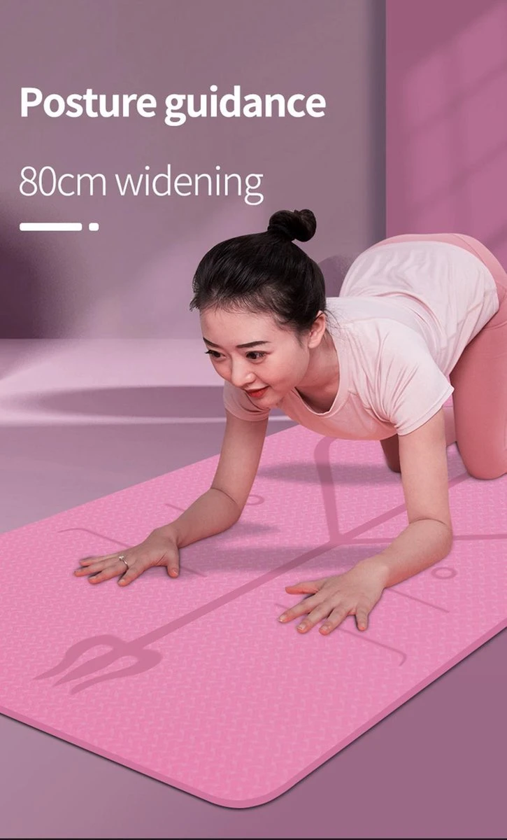Fuegobird TPE Yoga Mat - Purper - 183 X 61 X 0.6 Cm 4 Fuegobird TPE Yoga Mat - Purper - 183 X 61 X 0.6 Cm - Afbeelding 2