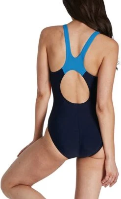 Speedo Colourblock Splice Muscleback Dames - Marine / Blauw - Maat 42 -Merkloos Winkel 729x1200
