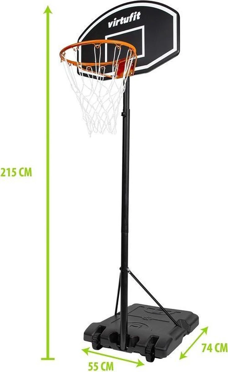 VirtuFit Verstelbare Basketbalpaal - Basketbalring - 170 Tot 215 Cm 6 VirtuFit Verstelbare Basketbalpaal - Basketbalring - 170 Tot 215 Cm - Afbeelding 4