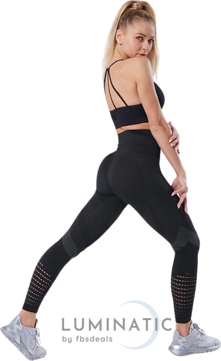 Sportlegging Dames - Fitness Legging - Yoga Legging - High Waist Sport Legging - Anti Cellulite - Shapewear Dames - Push Up - Butt Lifter - Sportkleding Dames - Booty | Luminatic® | Zwart | M 8 Sportlegging Dames - Fitness Legging - Yoga Legging - High Waist Sport Legging - Anti Cellulite - Shapewear Dames - Push Up - Butt Lifter - Sportkleding Dames - Booty | Luminatic® | Zwart | M - Afbeelding 6