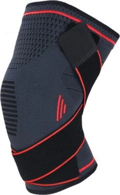 Boersport ® | Orthopedische Kniebrace| Kniebandage Tijdens Sporten | Dames & Heren |Rood| L