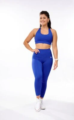 High Waist Scrunch Sportlegging Met Push Up Effect – Ocean Blue – Maat L -Merkloos Winkel 741x1200 4