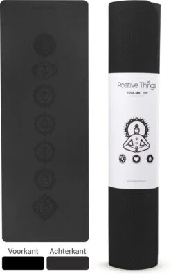 Yoga Mat Sportmat Fitnessmat Antislip Duurzaam Met Yoga Lessen - Zwart