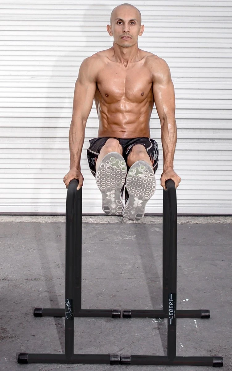 Lebert Equalizer XXL Dip Bars Mat Zwart - Dip Station - Pull Up Bar - Push Up Bars - Calisthenics - Krachttraining Voor Het Gehele Lichaam 4 Lebert Equalizer XXL Dip Bars Mat Zwart - Dip Station - Pull Up Bar - Push Up Bars - Calisthenics - Krachttraining Voor Het Gehele Lichaam - Afbeelding 2