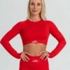 Mives® Sportlegging En Top - Yoga - Fitness Set - Scrunch Butt - Dames Legging - Sportkleding - Fashion Legging - Broeken - Gym Sports - Legging Fitness Wear - High Waist - ROOD - Maat M - LANGE MOUW -Merkloos Winkel 768x1200 6