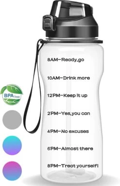 Migliore - Bidon 2 Liter - Met Rietje - BPA Vrij - Sport