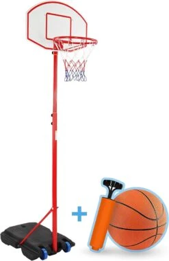 Infantastic® Basketbalpaal - Complete Set - Basketbalring - Basketbalring Met Standaard - Basket - Met Wielen - Voor Binnen En Buiten - In Hoogte Verstelbaar - Inclusief Basketbal, Pomp,