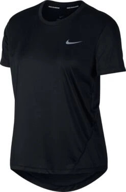 Nike Miler Top S/S Hardloopshirt Dames - Maat XS
